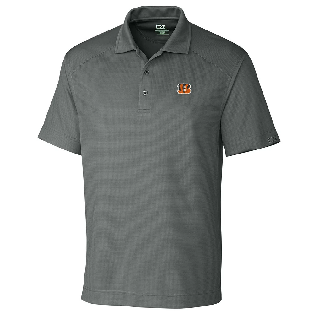 Men's Cutter & Buck Gray Cincinnati Bengals Big & Tall DryTec Genre Polo