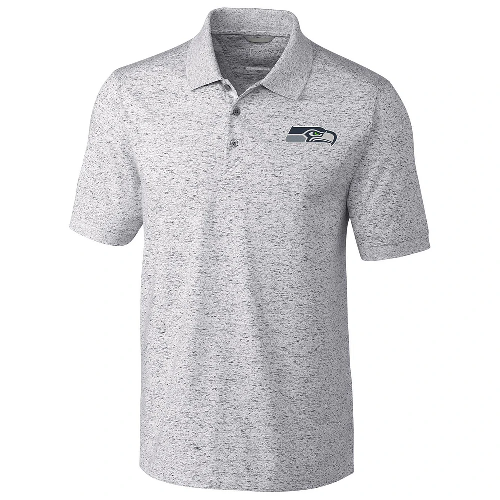 Men's Cutter & Buck Gray Seattle Seahawks Big Tall Advantage Space Dye Polo