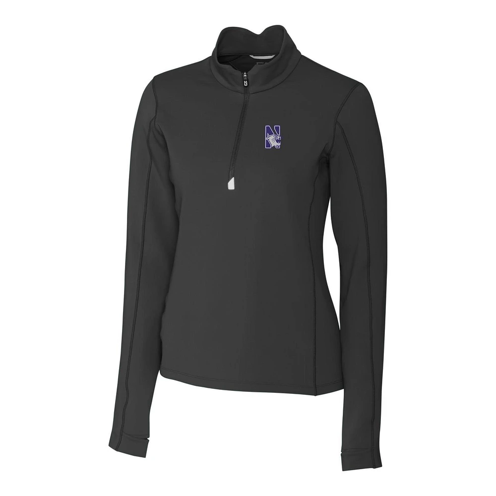 Women's Cutter & Buck Northwestern Wildcats Traverse Half-Zip Pullover Jacket