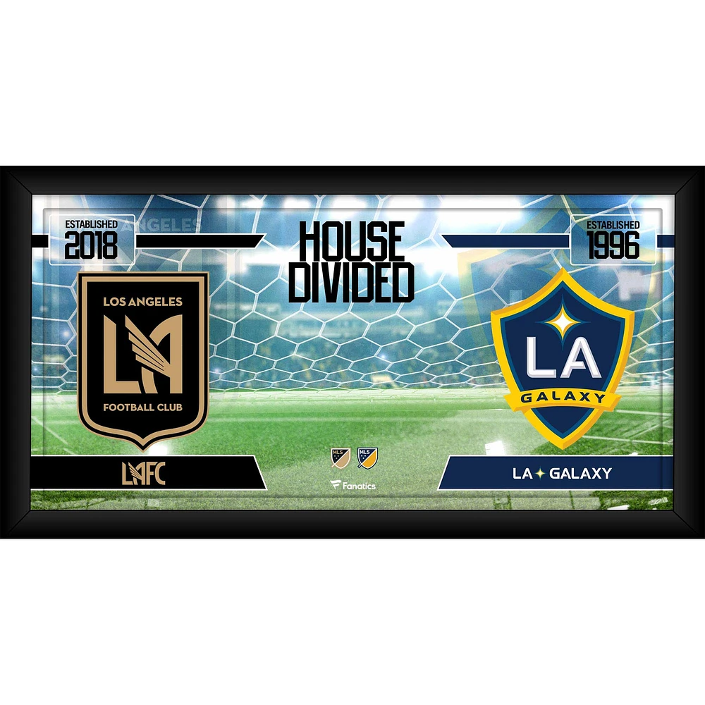 LAFC vs. LA Galaxy Framed 10" x 20" House Divided Collage