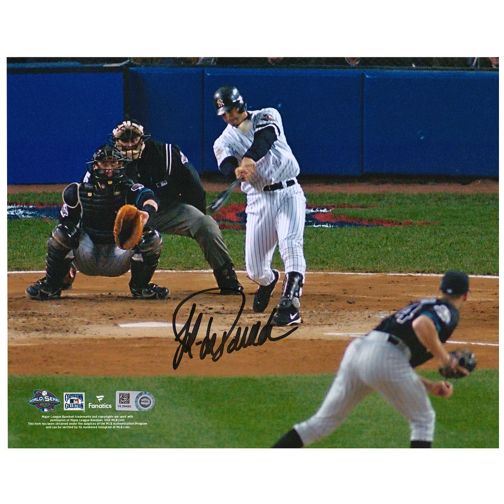 Jorge Posada New York Yankees Autographed 8" x 10" 2001 World Series Home Run Photograph