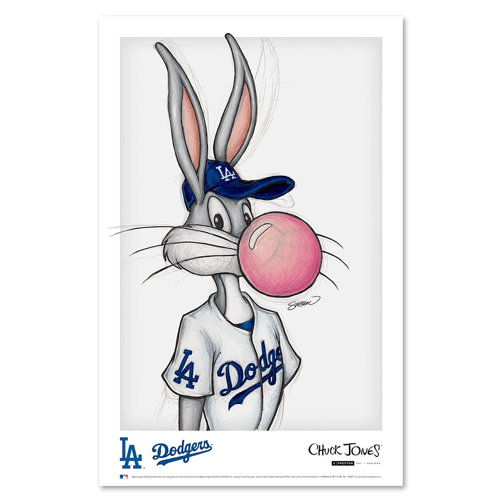 Los Angeles Dodgers 11'' x 17'' Baseball Bugs Art Poster