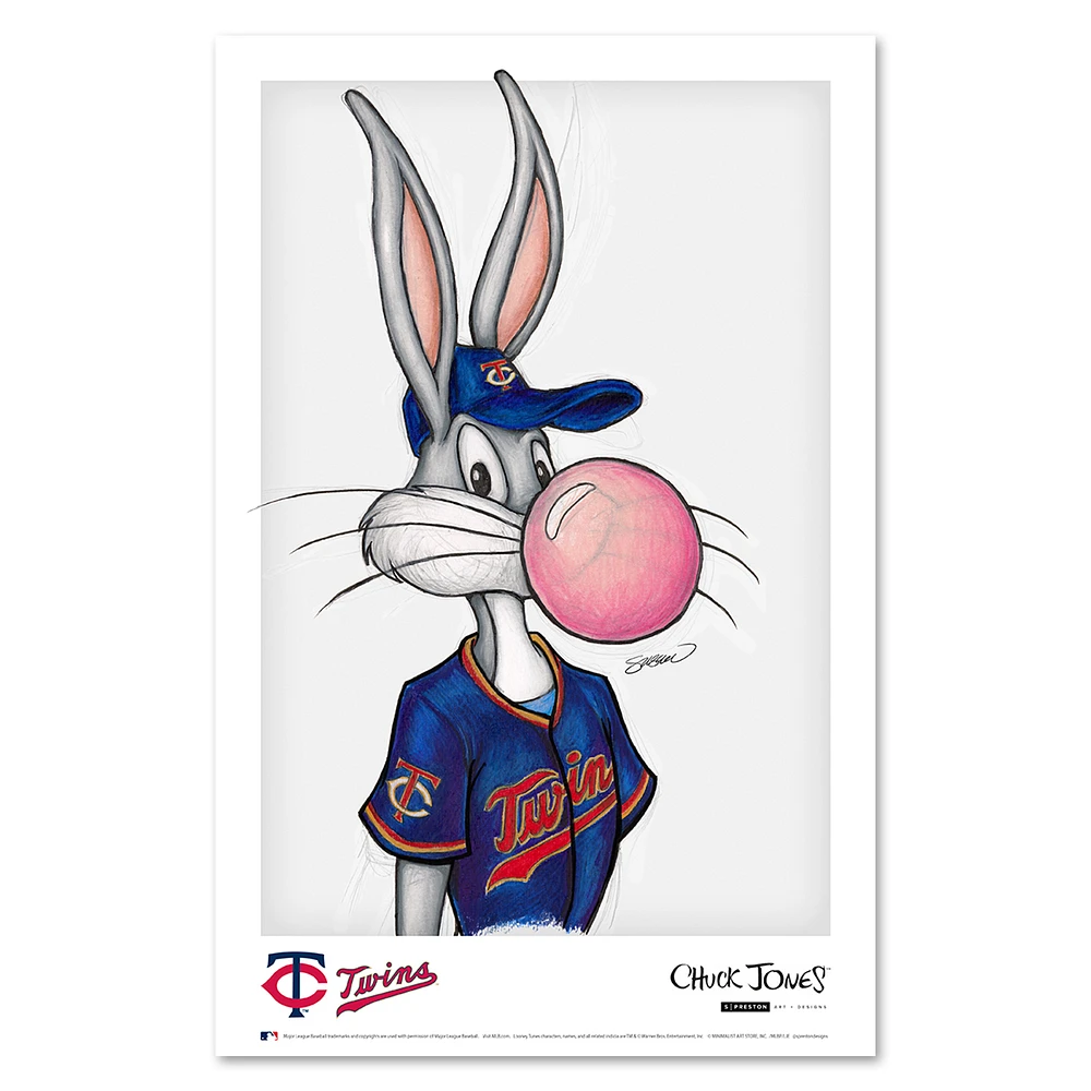 Minnesota Twins 11'' x 17'' Baseball Bugs Art Poster