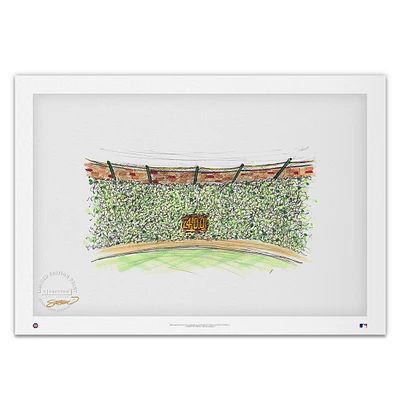Chicago Cubs Wrigley Field Sketch Limited Edition 11'' x 8.5'' Fine Art Print