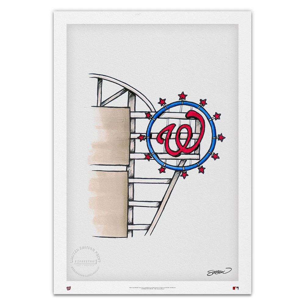 Washington Nationals 14'' x 20'' Nationals Park Limited Edition Fine Art Print