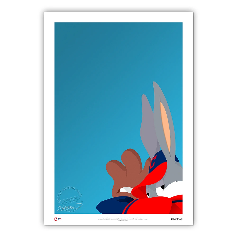 Cleveland Indians 14'' x 20'' Bugs Bunny Limited Edition Fine Art Print
