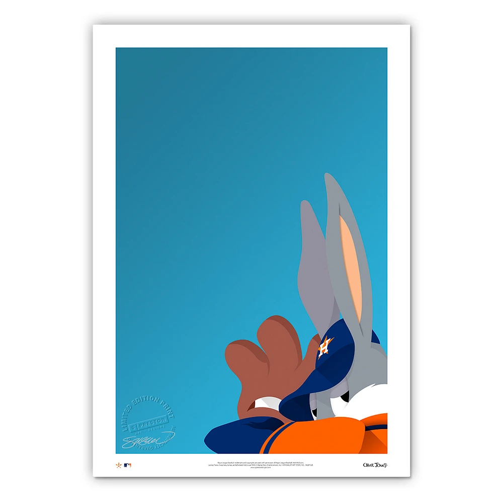 Houston Astros 14'' x 20'' Bugs Bunny Limited Edition Fine Art Print