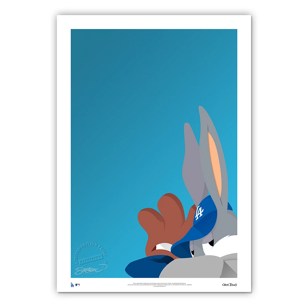 Los Angeles Dodgers 14'' x 20'' Bugs Bunny Limited Edition Fine Art Print
