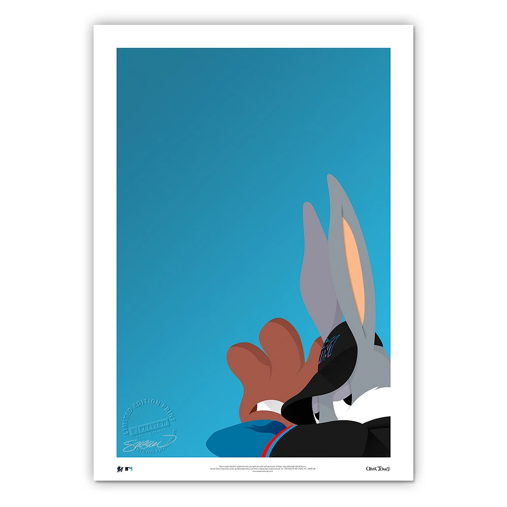 Miami Marlins 14'' x 20'' Bugs Bunny Limited Edition Fine Art Print