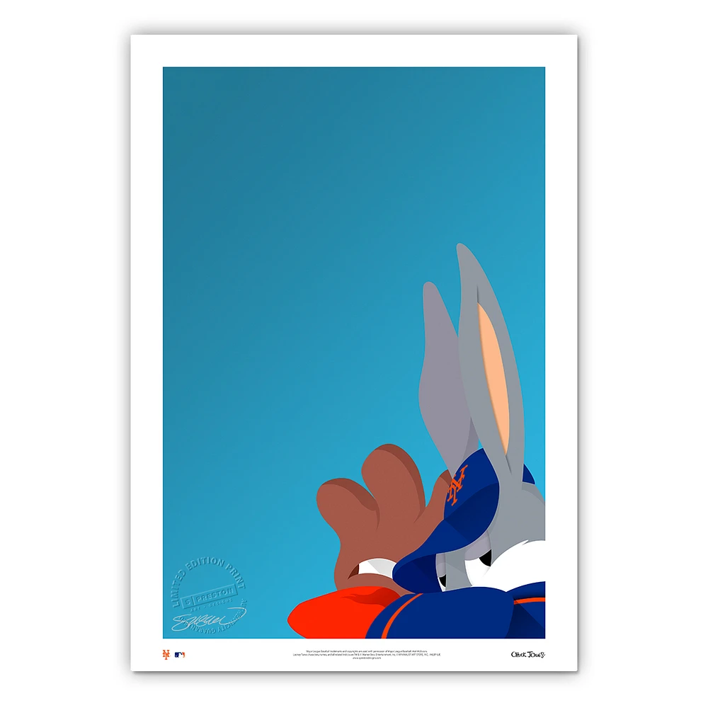 New York Mets 14'' x 20'' Team Bugs Bunny Limited Edition Fine Art Print