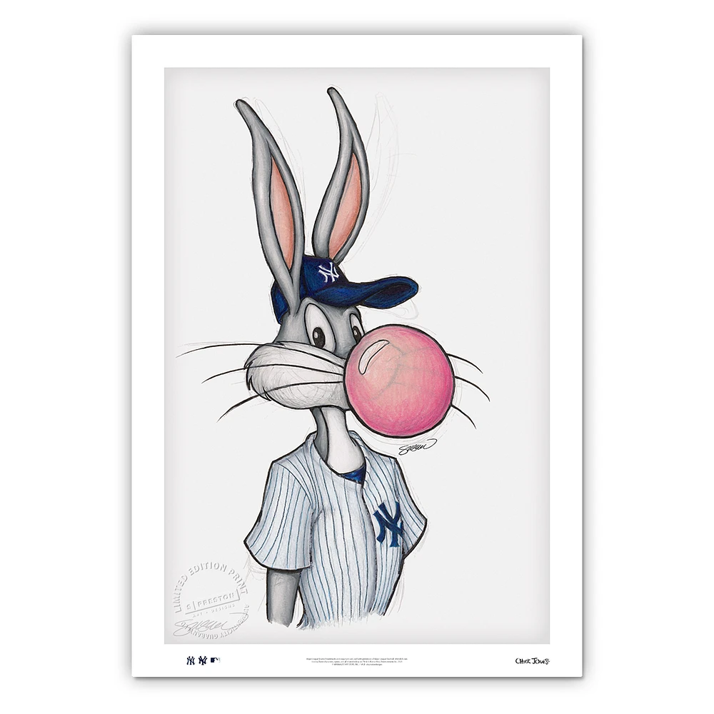 New York Yankees 14'' x 20'' Baseball Bugs Limited Edition Fine Art Print
