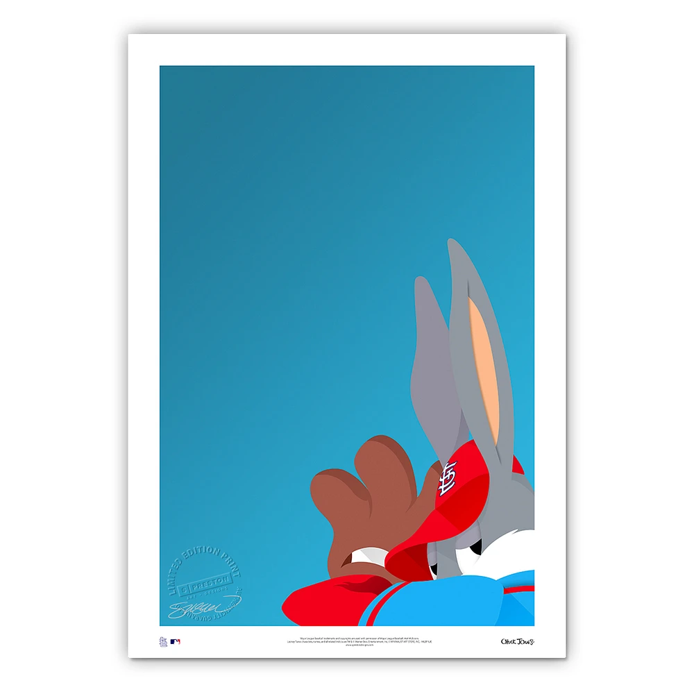 St. Louis Cardinals 14'' x 20'' Bugs Bunny Limited Edition Fine Art Print