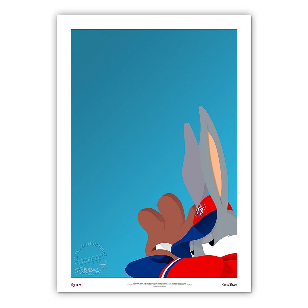 Texas Rangers 14'' x 20'' Bugs Bunny Limited Edition Fine Art Print