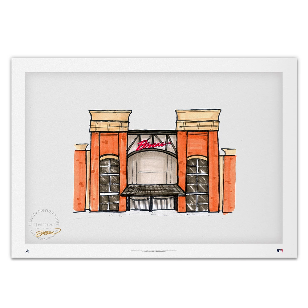 Atlanta Braves 20'' x 14'' Truist Park Limited Edition Fine Art Print