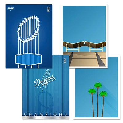 Los Angeles Dodgers 2020 World Series Champions 5'' x 7'' Postcard Set