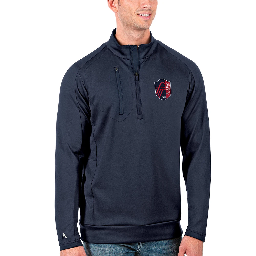 Men's Antigua Navy St. Louis City SC Generation Quarter-Zip Pullover Jacket