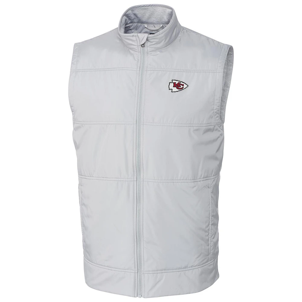 Men's Cutter & Buck Cream Kansas City Chiefs Stealth Full-Zip Vest