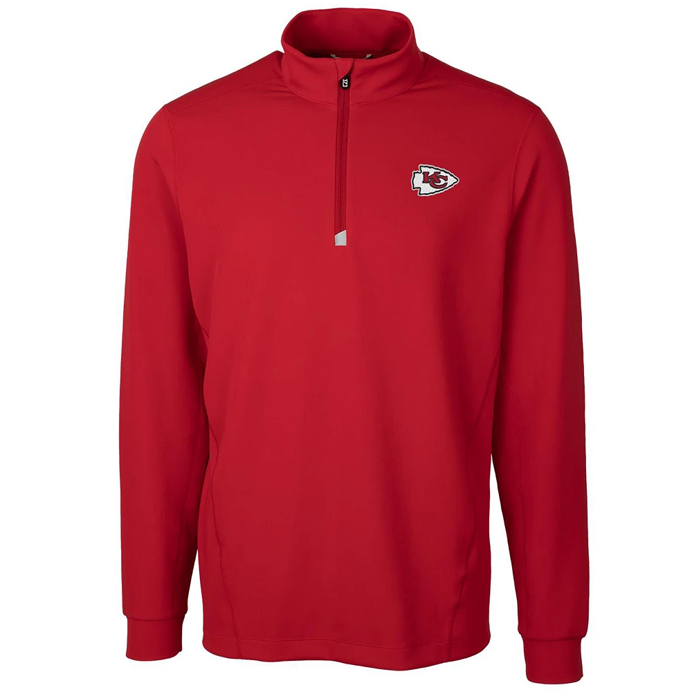 Men's Cutter & Buck Kansas City Chiefs Traverse Quarter-Zip Pullover Jacket
