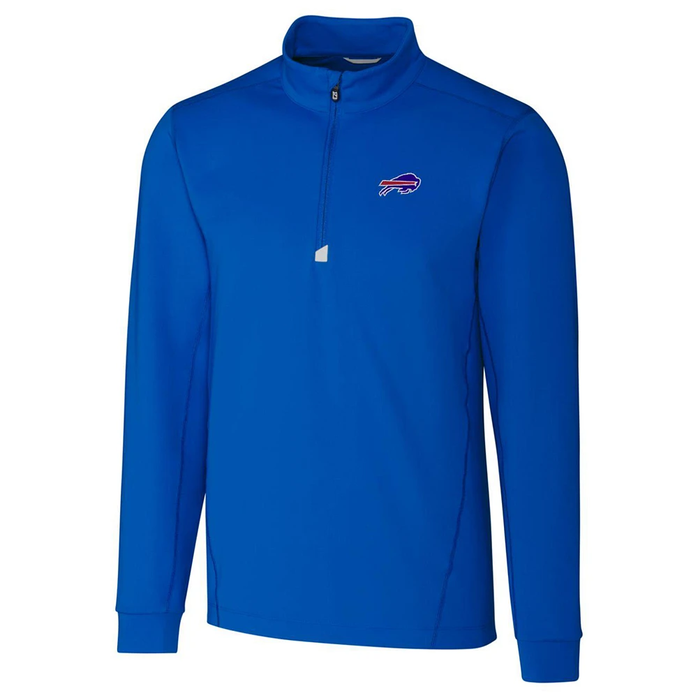 Men's Cutter & Buck Royal Buffalo Bills Traverse Quarter-Zip Pullover Jacket