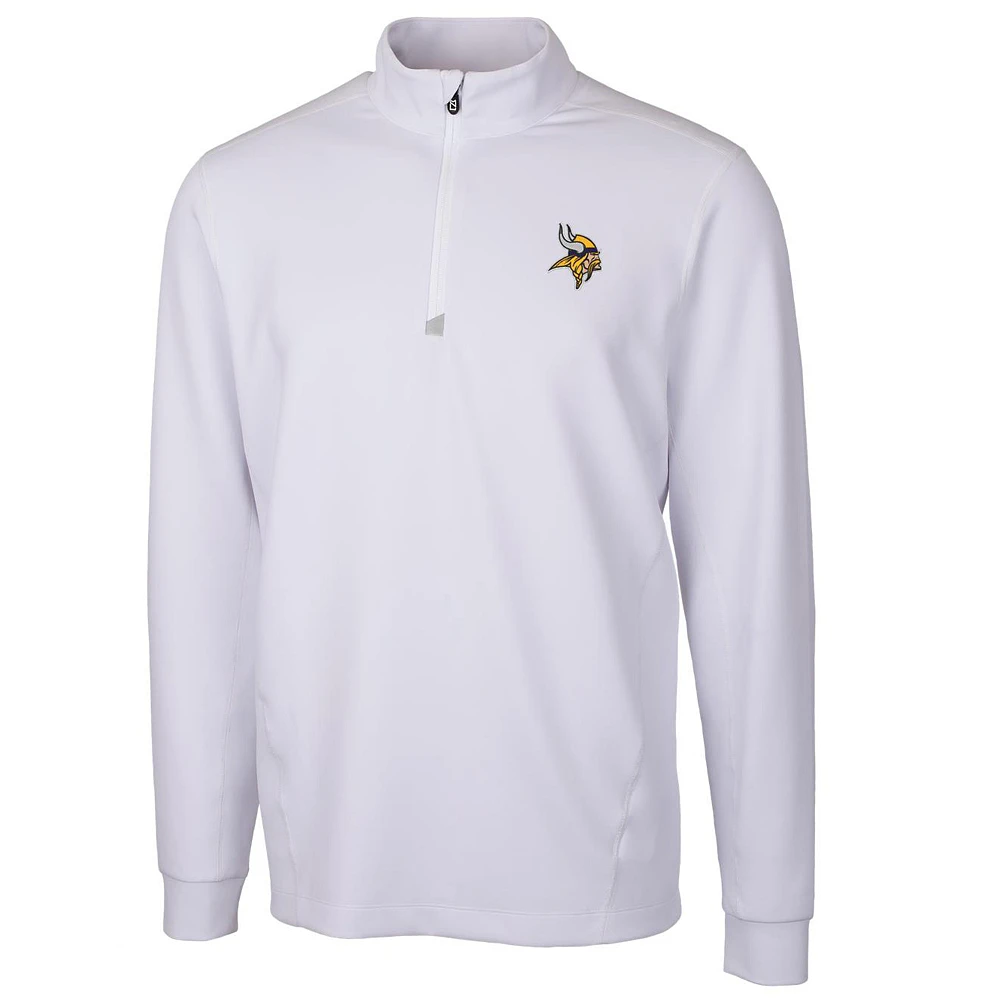 Men's Cutter & Buck Minnesota Vikings Traverse Quarter-Zip Pullover Jacket