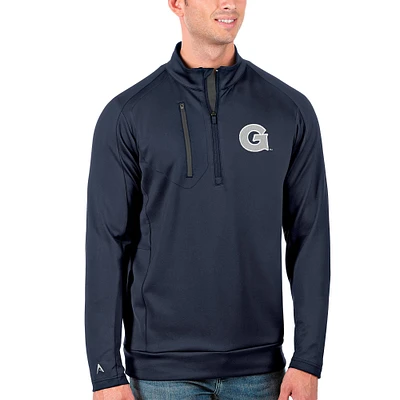 Men's Antigua Navy/Charcoal Georgetown Hoyas Generation Half-Zip Pullover Jacket