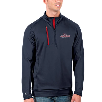 Men's Antigua Navy/Red Gonzaga Bulldogs Generation Half-Zip Pullover Jacket