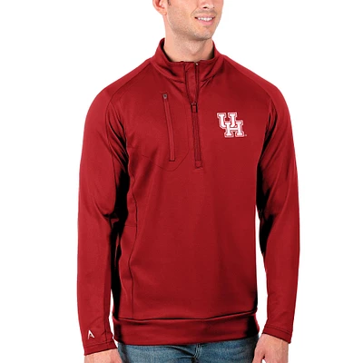 Men's Antigua Red Houston Cougars Generation Half-Zip Pullover Jacket