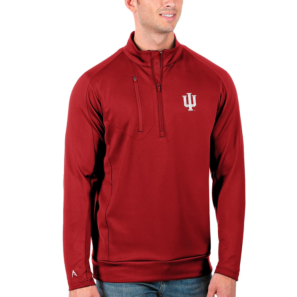 Men's Antigua Crimson Indiana Hoosiers Generation Half-Zip Pullover Jacket