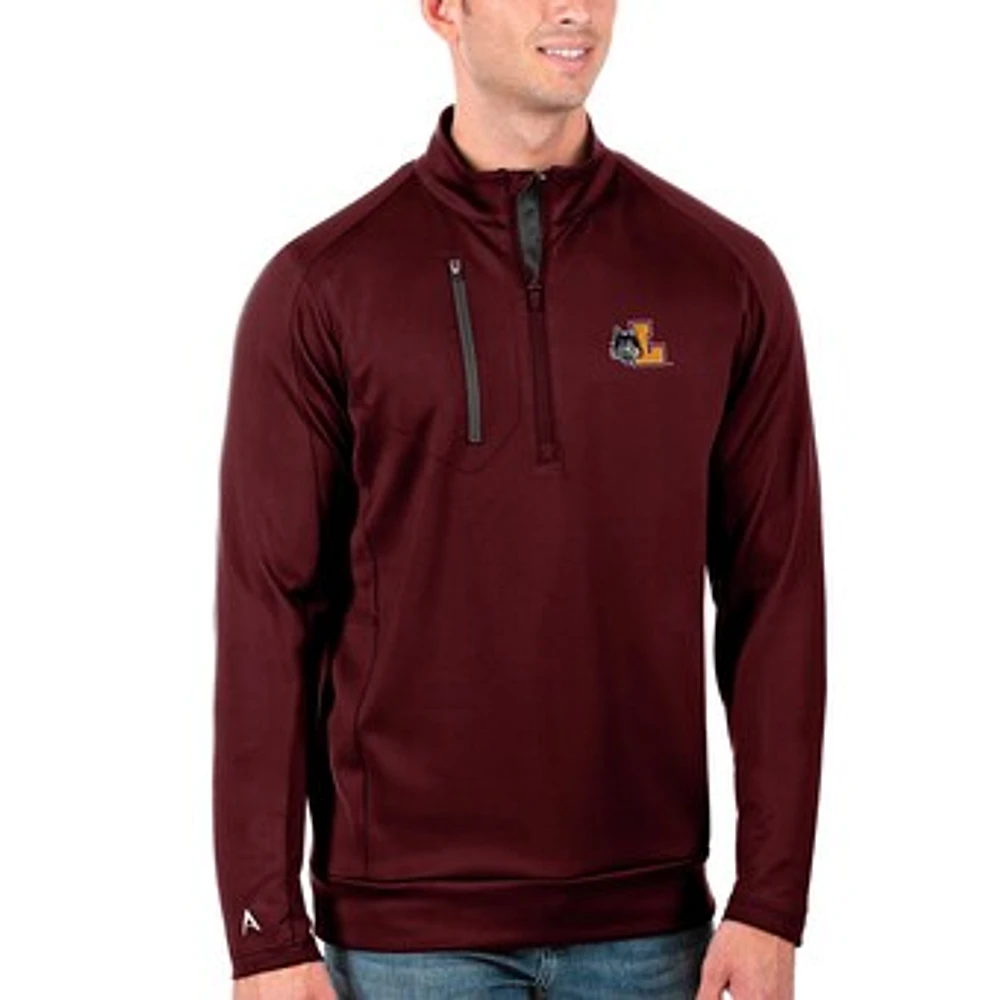 Men's Antigua Maroon/Charcoal Loyola Chicago Ramblers Generation Half-Zip Pullover Jacket