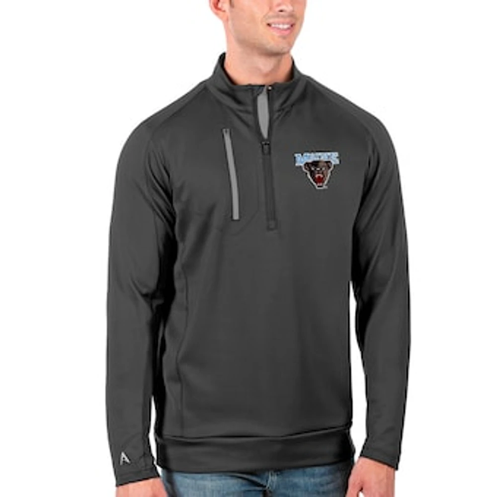Men's Antigua Charcoal/Silver Maine Black Bears Generation Half-Zip Pullover Jacket