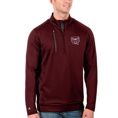 Men's Antigua Maroon/Charcoal Missouri State University Bears Generation Half-Zip Pullover Jacket