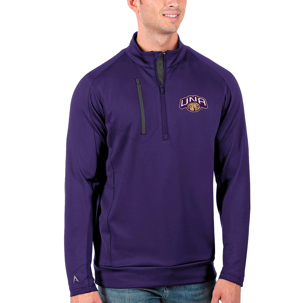 Men's Antigua Purple/Charcoal North Alabama Lions Generation Half-Zip Pullover Jacket