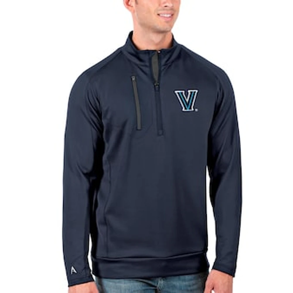 Men's Antigua Navy/Charcoal Villanova Wildcats Generation Half-Zip Pullover Jacket