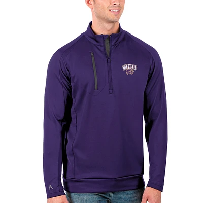 Men's Antigua Purple/Charcoal Western Carolina Catamounts Generation Half-Zip Pullover Jacket