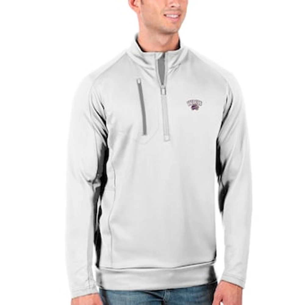 Men's Antigua White/Silver Western Carolina Catamounts Generation Half-Zip Pullover Jacket