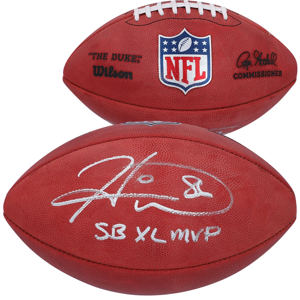 Hines Ward Pittsburgh Steelers Autographed Wilson Duke Full Color Pro Football with "SB XL MVP" Inscription