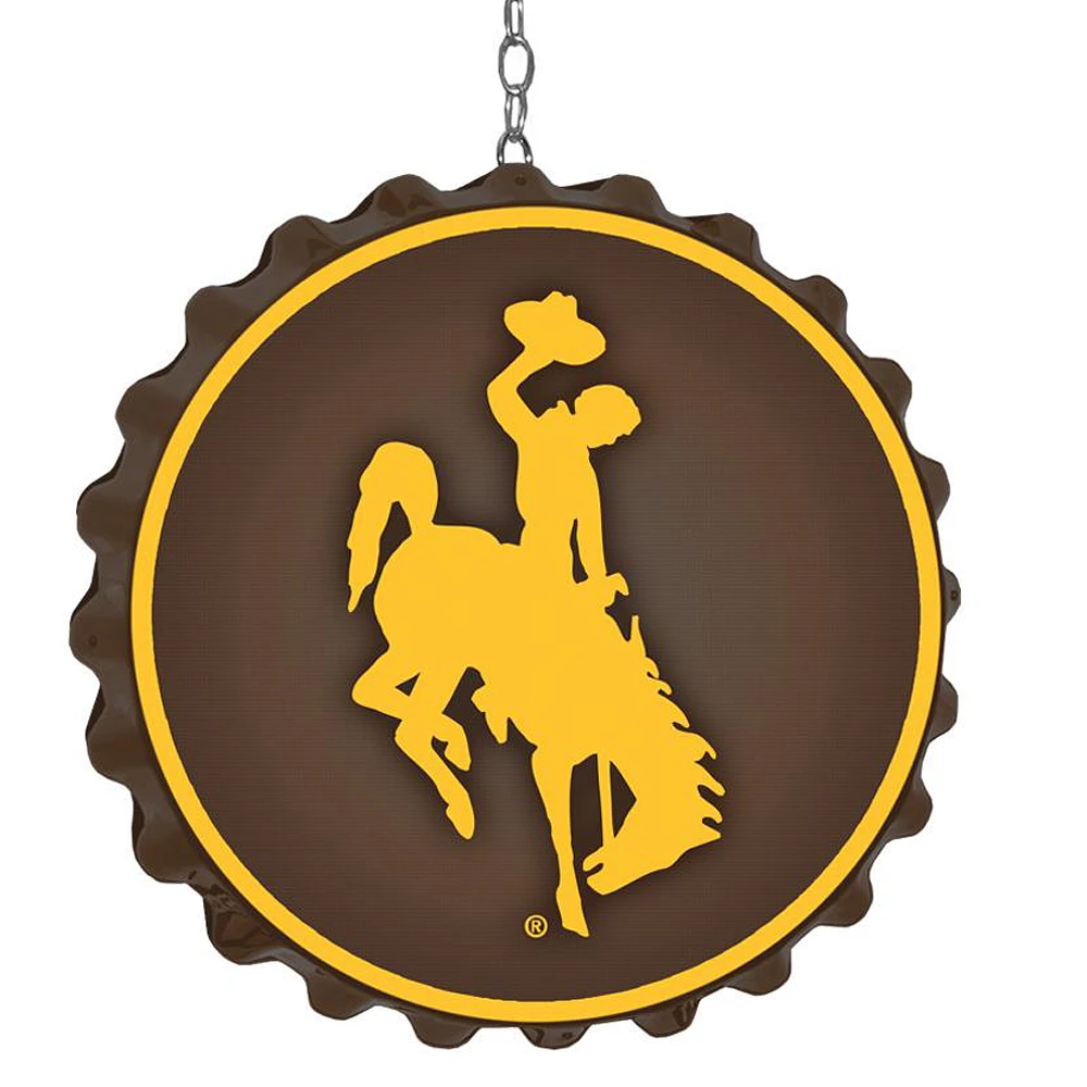 Wyoming Cowboys 19" Bottle Cap Wall Art Dangler