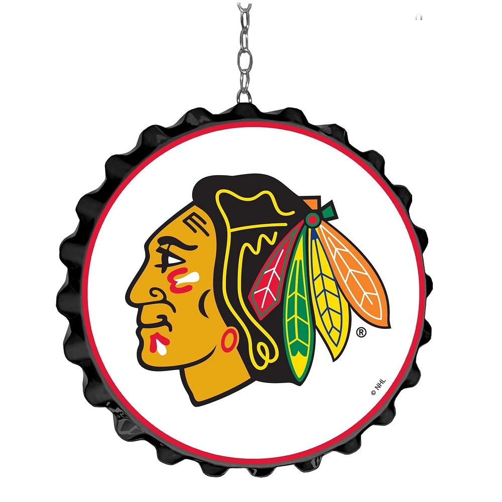 Chicago Blackhawks 19" Bottle Cap Wall Art Dangler