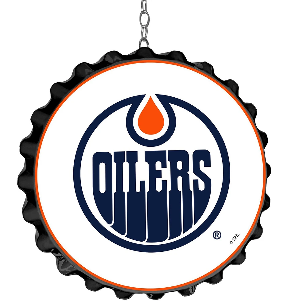 Edmonton Oilers 19" Bottle Cap Wall Art Dangler