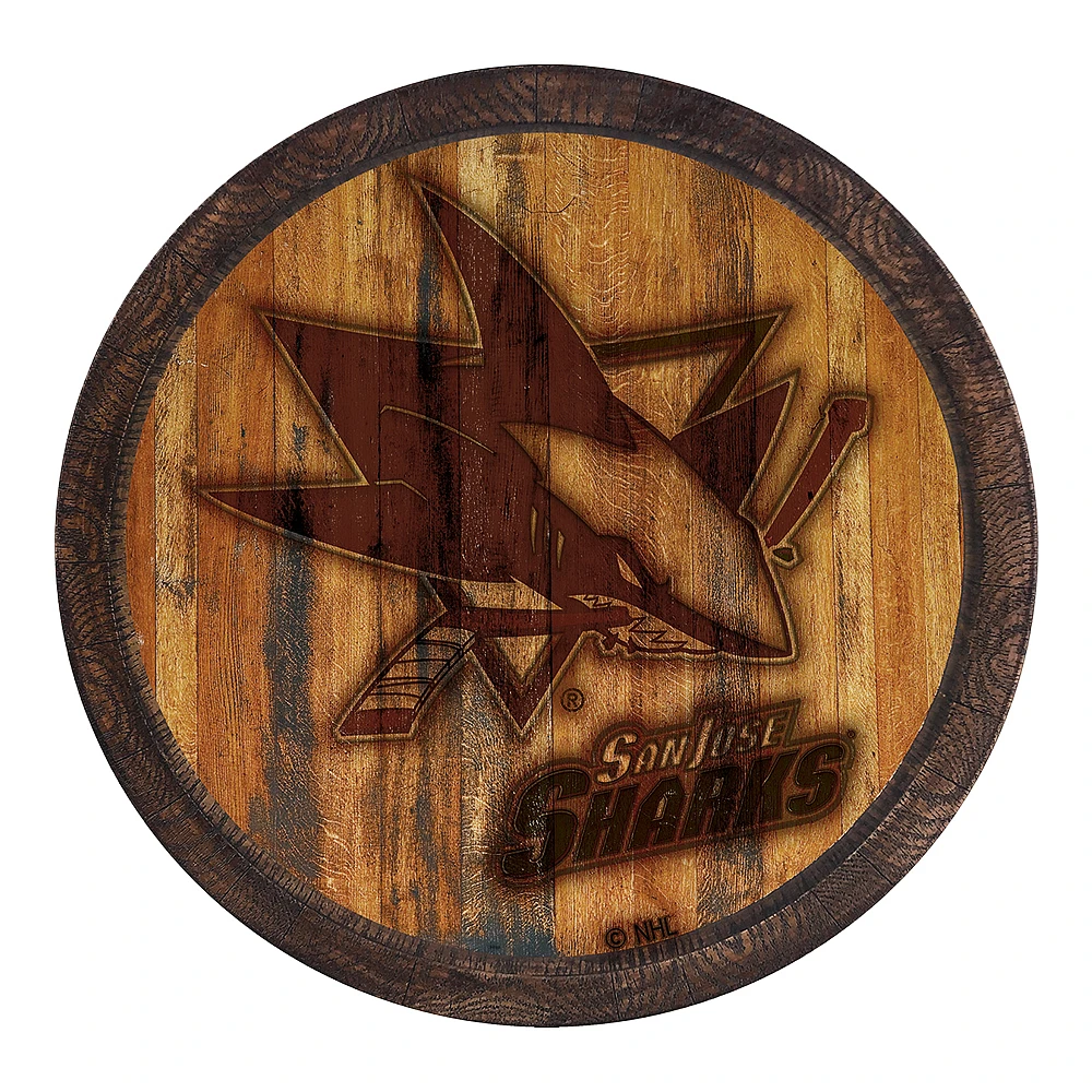 San Jose Sharks 21'' x 21'' Faux Barrel Top Sign