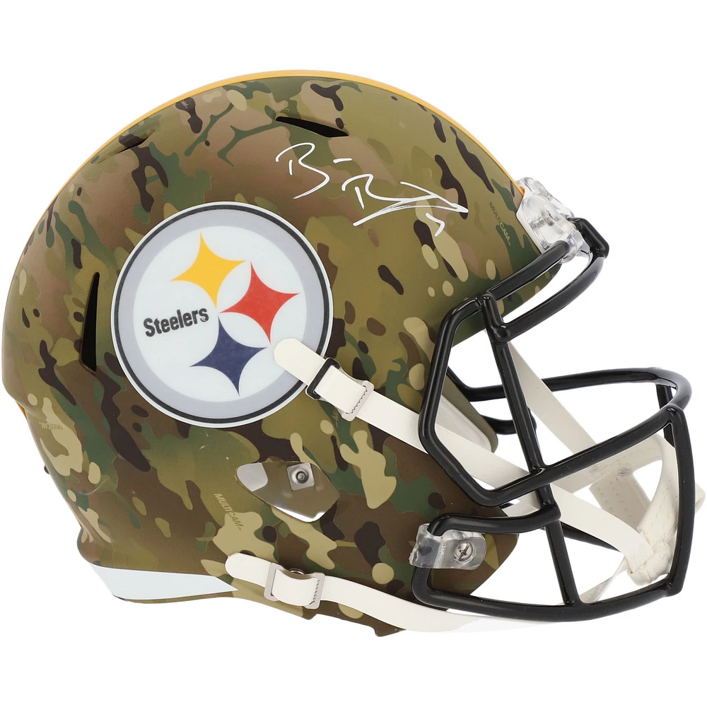 Ben Roethlisberger Pittsburgh Steelers Autographed Riddell Camo Alternate Speed Replica Helmet