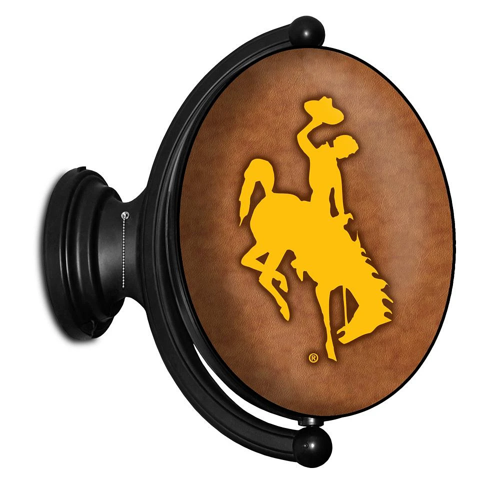 Wyoming Cowboys 23'' x 21'' Illuminated Rotating Wall Sign