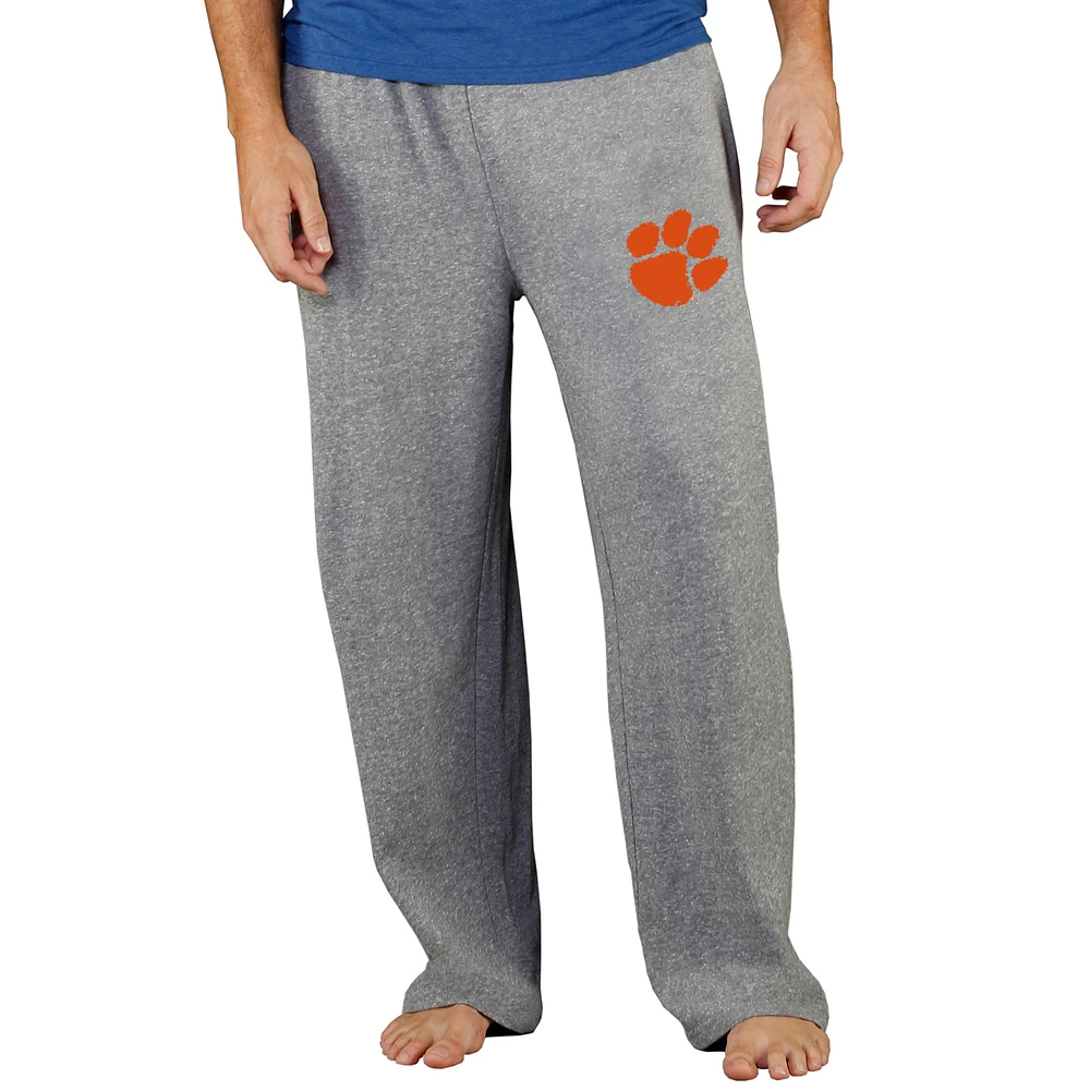 Men's Concepts Sport Gray Clemson Tigers Mainstream Terry Pants