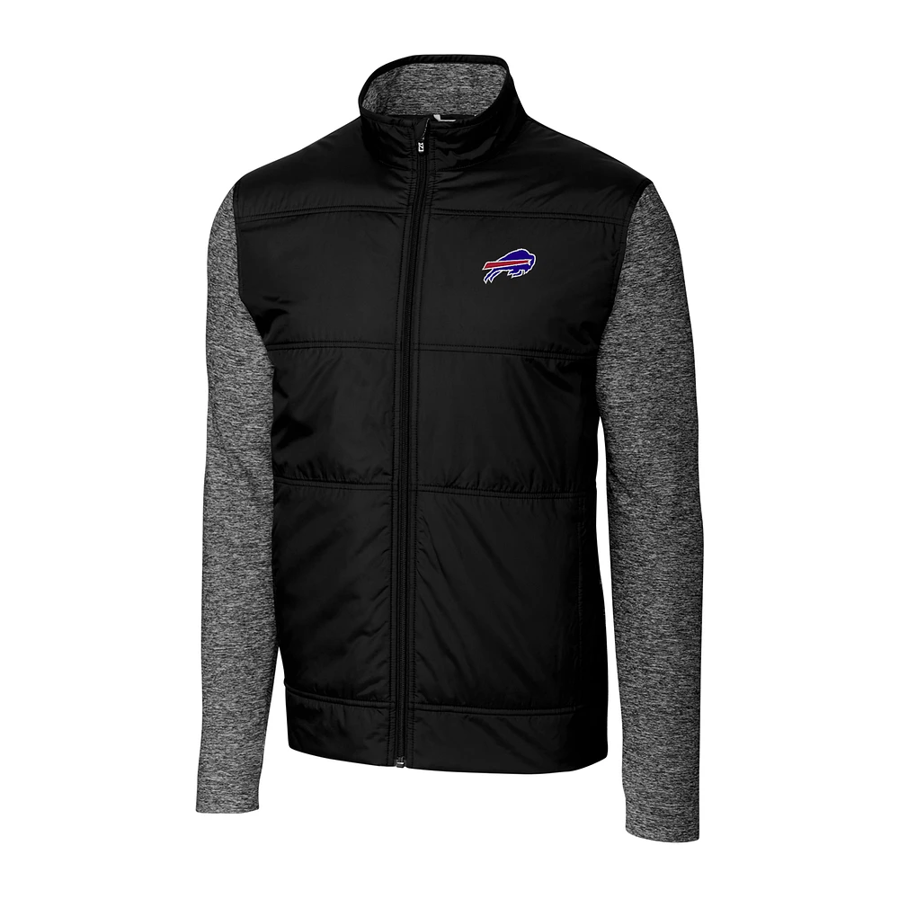 Men's Cutter & Buck Black Buffalo Bills Big Tall Stealth Full-Zip Jacket