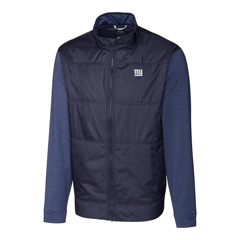 Men's Cutter & Buck Navy New York Giants Big Tall Stealth Full-Zip Jacket