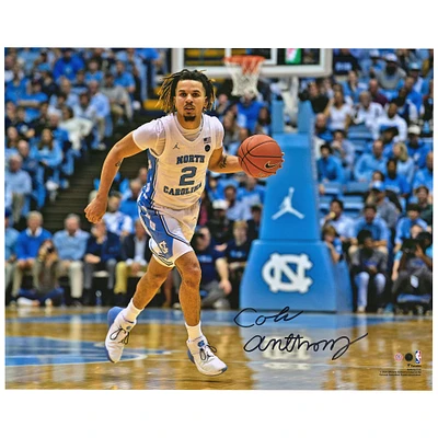 Cole Anthony North Carolina Tar Heels Autographed 16" x 20" Dribbling Photograph