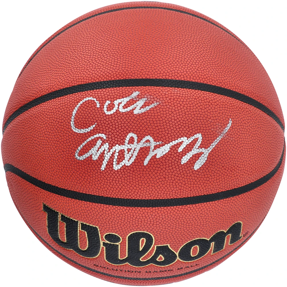 Cole Anthony North Carolina Tar Heels Autographed NCAA Game Basketball