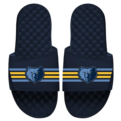 Youth ISlide Navy Memphis Grizzlies Stripes Slide Sandals