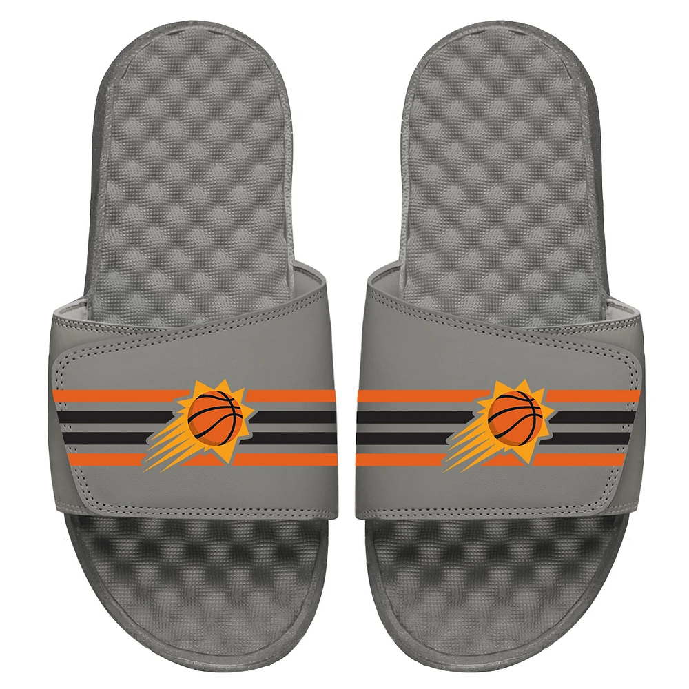 Youth ISlide Gray Phoenix Suns Stripes Slide Sandals