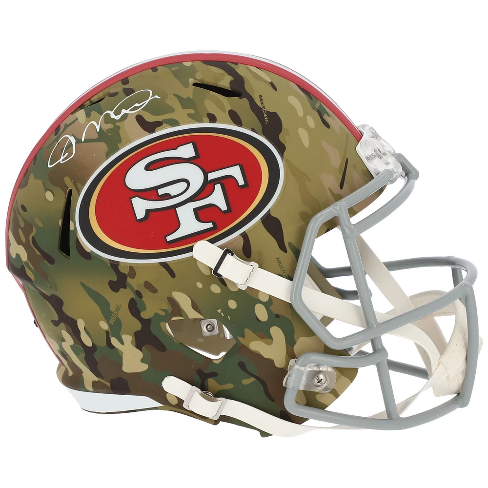 Joe Montana San Francisco 49ers Autographed Riddell Camo Alternate Speed Replica Helmet